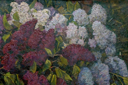 Oil painting of lilac bouquet by Mozok Valery Leontyevich