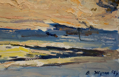 Oil painting Winter in Sednev by Zhugan Vladimir Alexandrovich