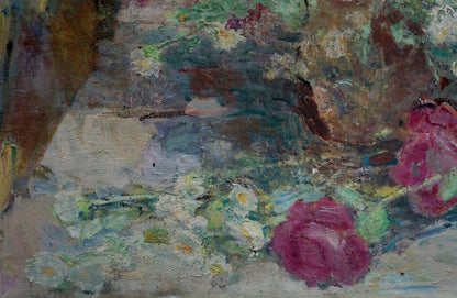 Vibrant oil painting of June flowers by Naumova Tamara Sergeevna