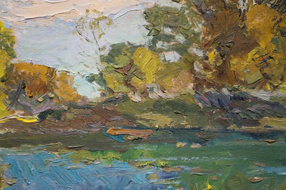 Impressionistic oil painting The End of the Summer by Sevastyanov Viktor Grigorievich