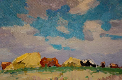 Vibrant impressionist oil painting Sunny day by Sevastyanov Viktor Grigorievich