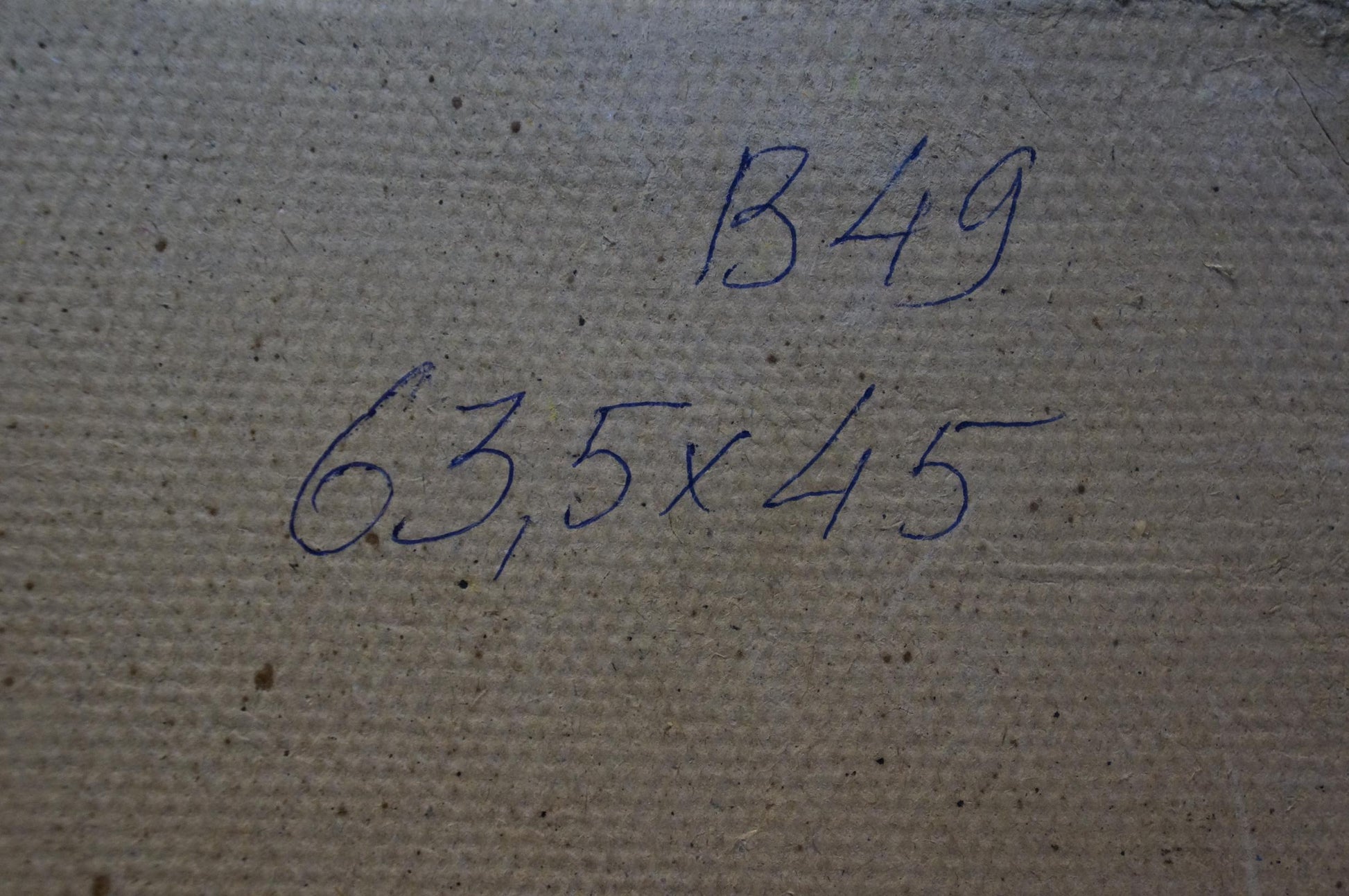 Back of Sevastyanov Viktor Grigorievich oil painting Haystacks on beige canvas