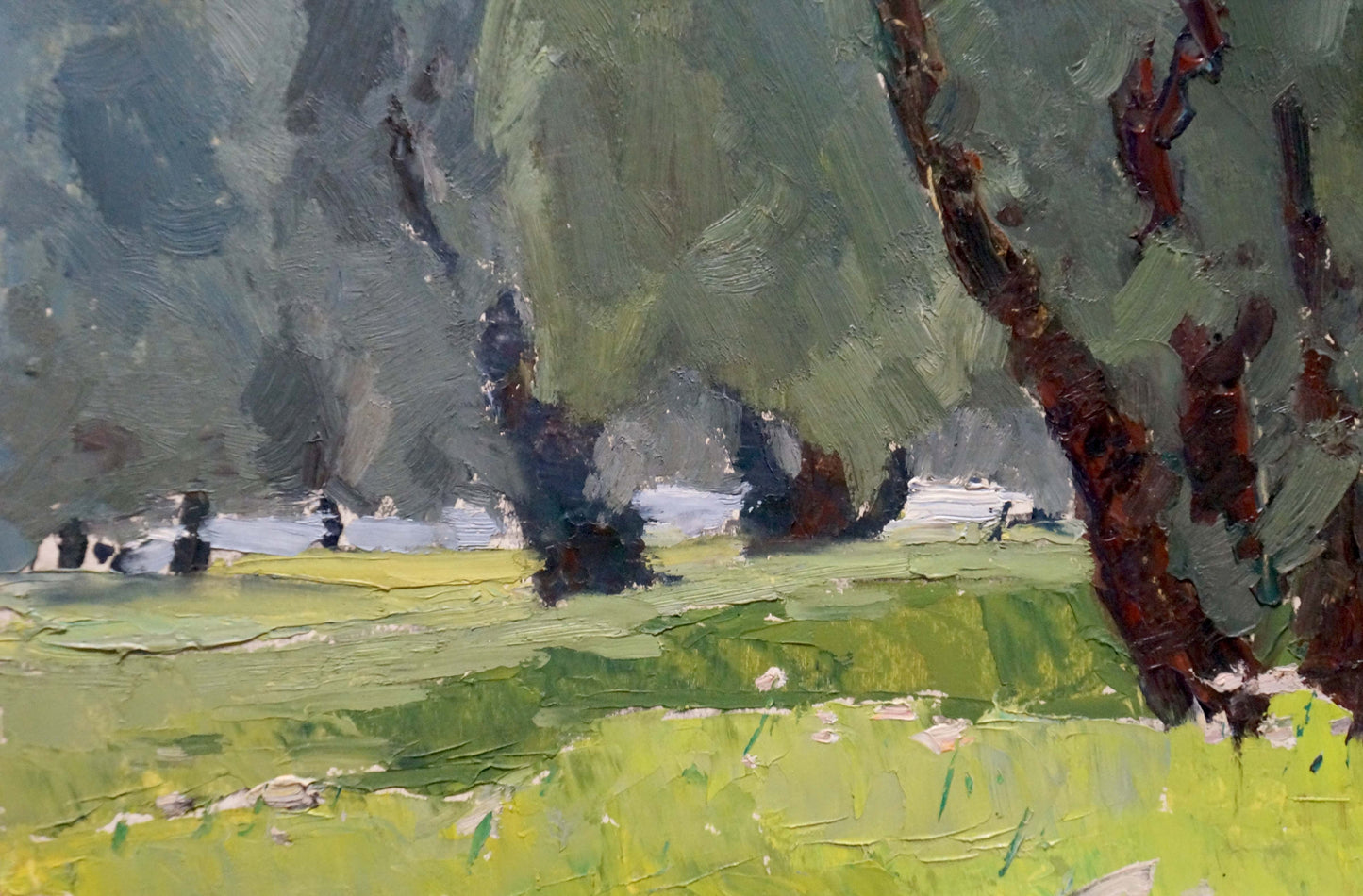 Textured impressionist oil painting of Old Oak by Sevastyanov Viktor Grigorievich