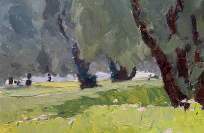 Textured impressionist oil painting of Old Oak by Sevastyanov Viktor Grigorievich