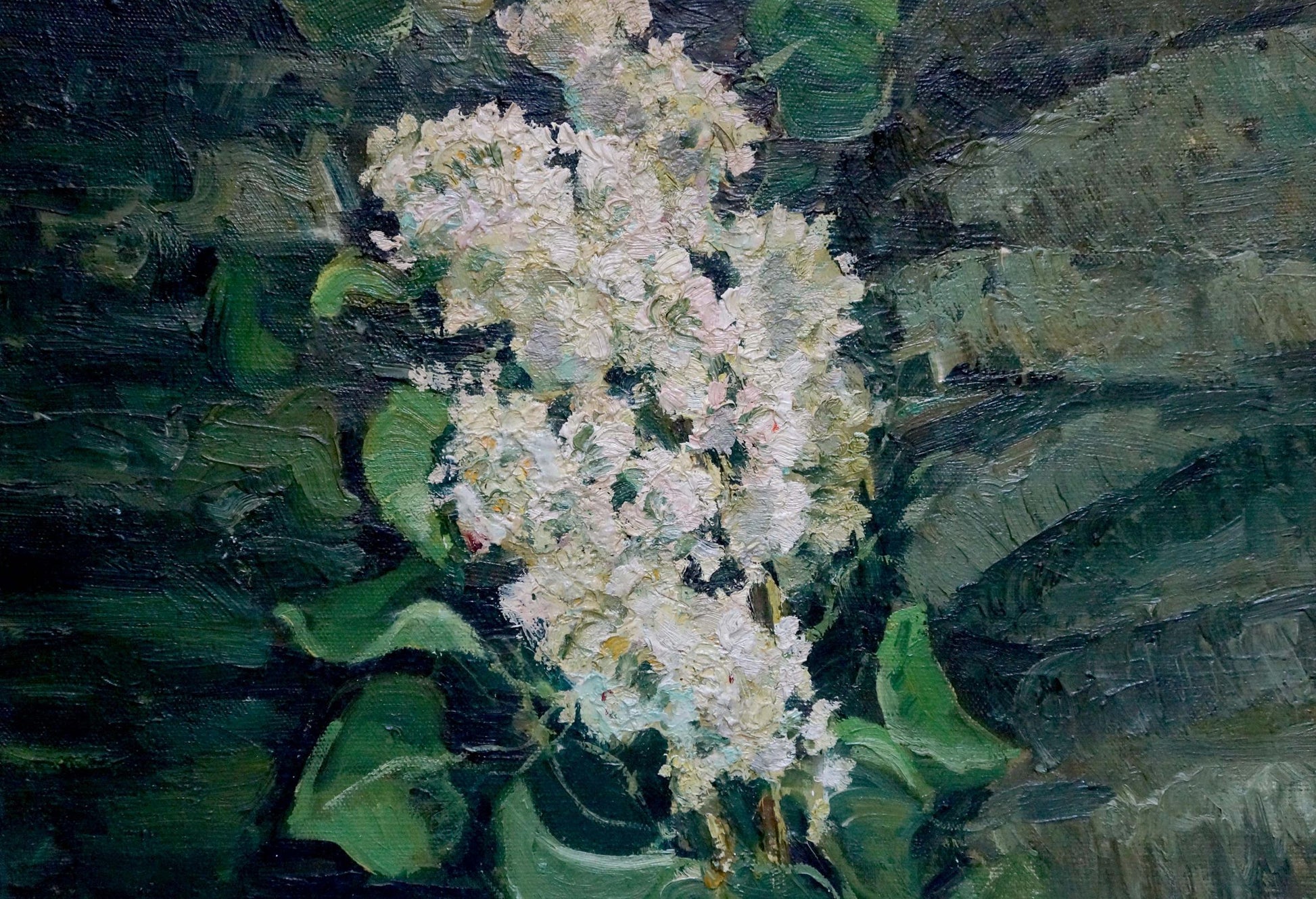 Oil painting of lilac branch by Oleinik Anna Petrovna