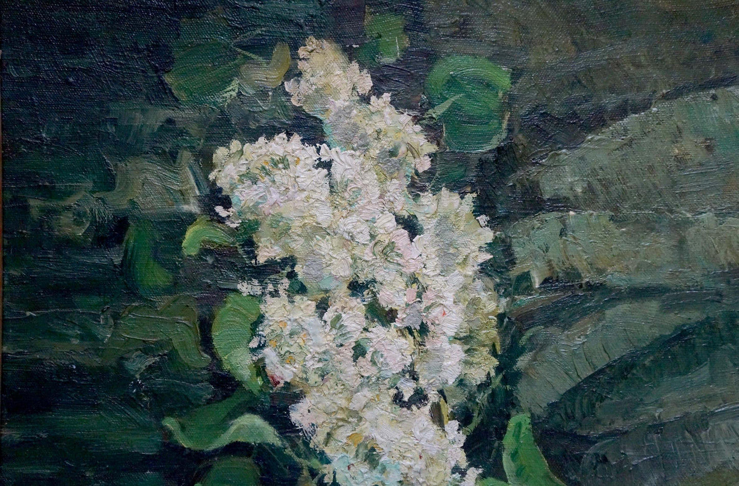 Oil painting of lilac branch by Oleinik Anna Petrovna