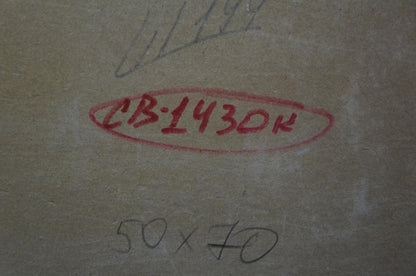 Back of Sevastyanov Viktor Grigorievich Old Oak oil painting with red CB-1430K stamp