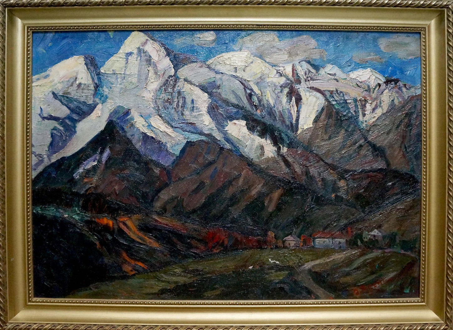 Oil painting of snow-capped mountains by Brendel Olga Vladimirovna