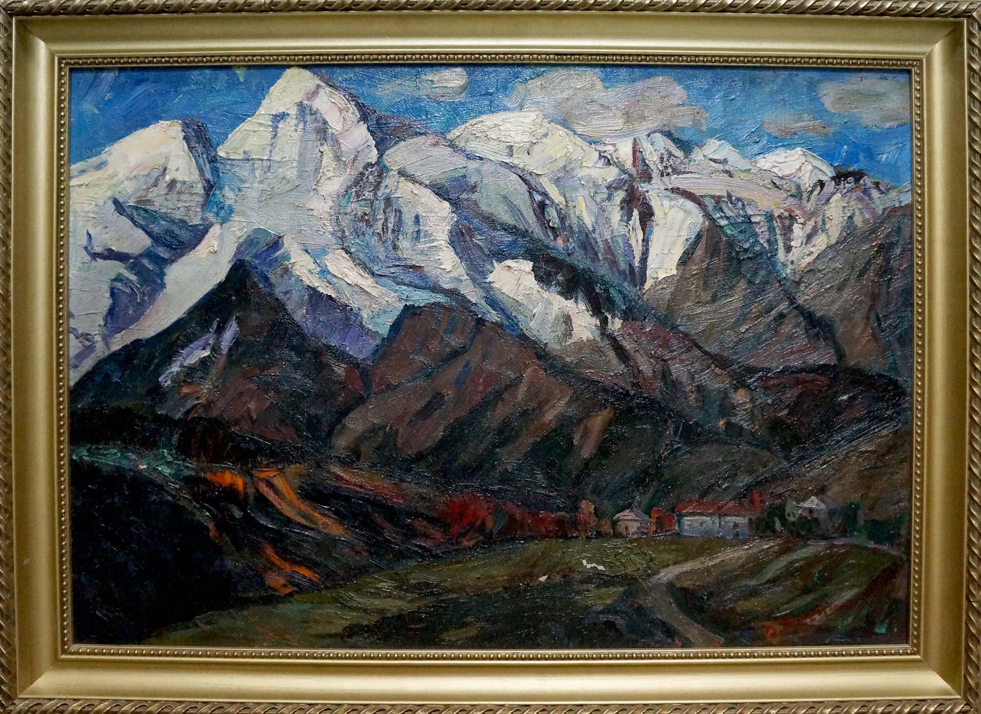 Oil painting of snow-capped mountains by Brendel Olga Vladimirovna