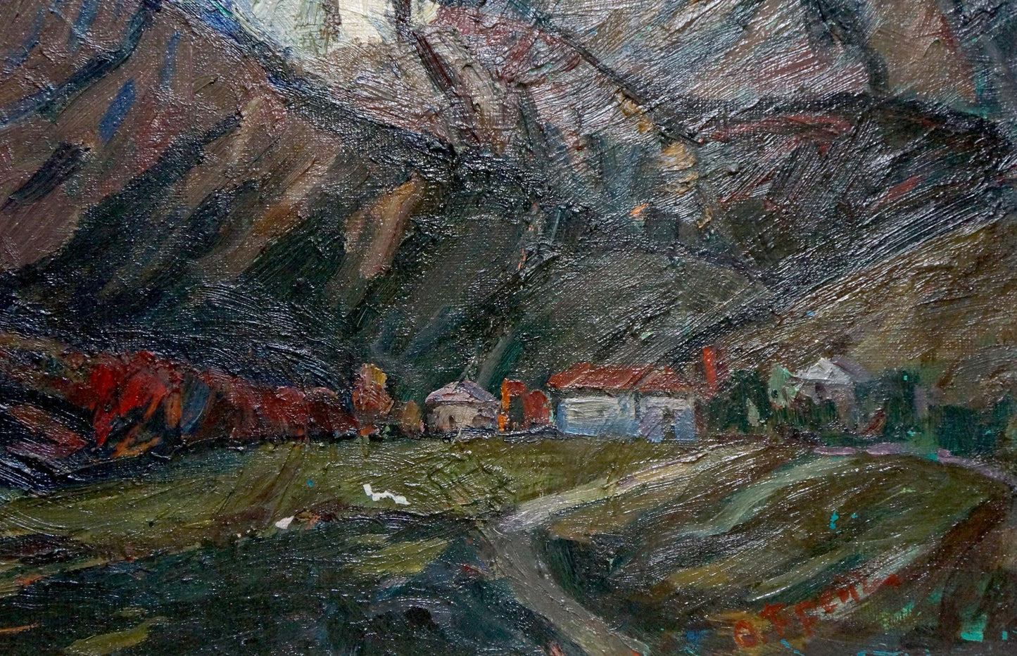 Oil painting of mountains landscape by Brendel Olga Vladimirovna