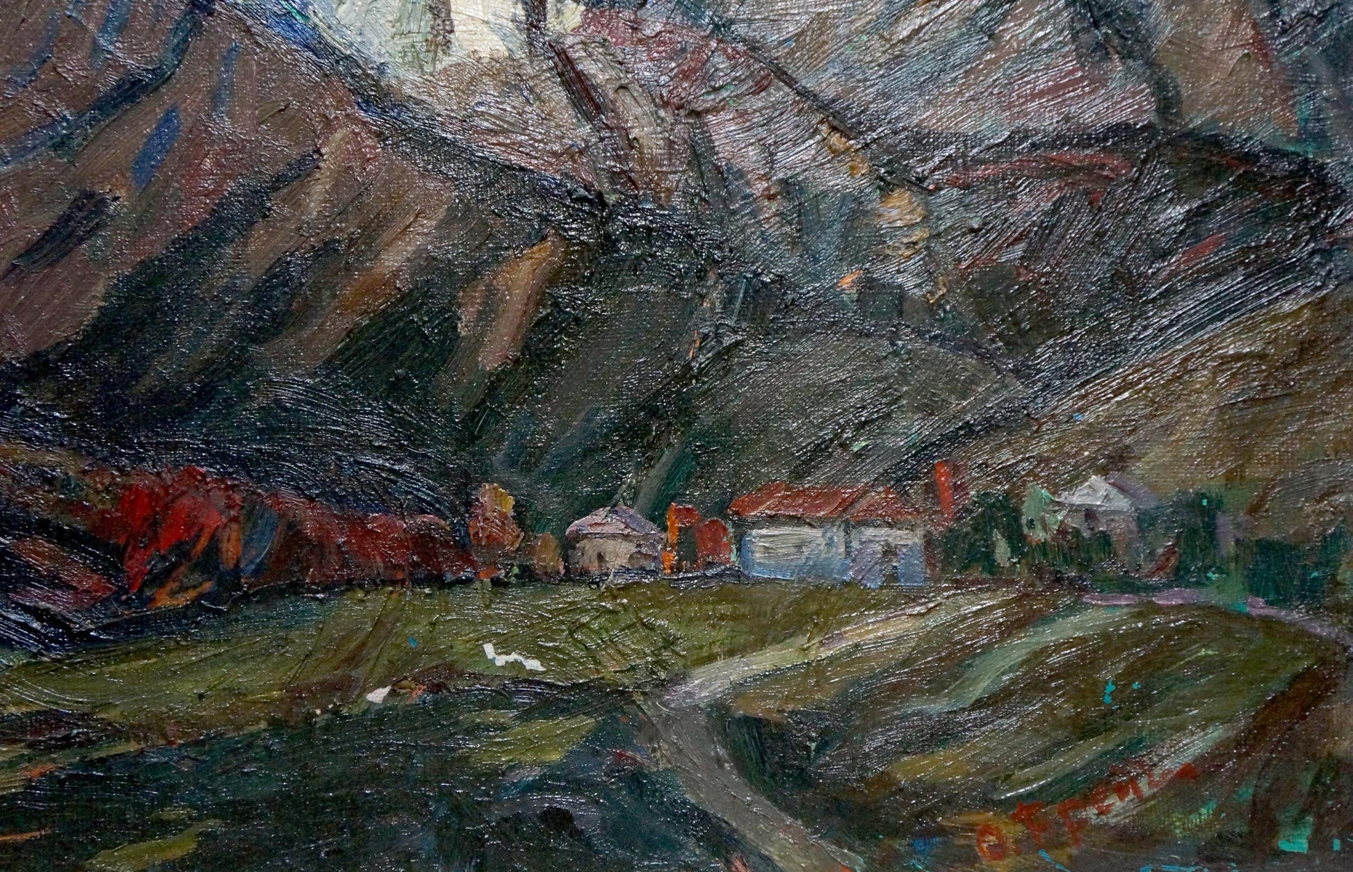 Oil painting of mountains landscape by Brendel Olga Vladimirovna