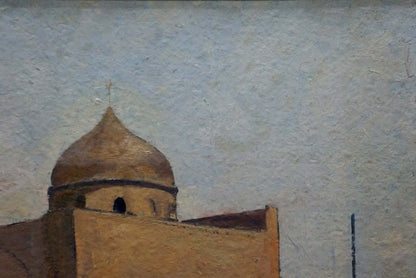 Oil painting of golden-domed tower by Bondarovich Anatoly Martynovich