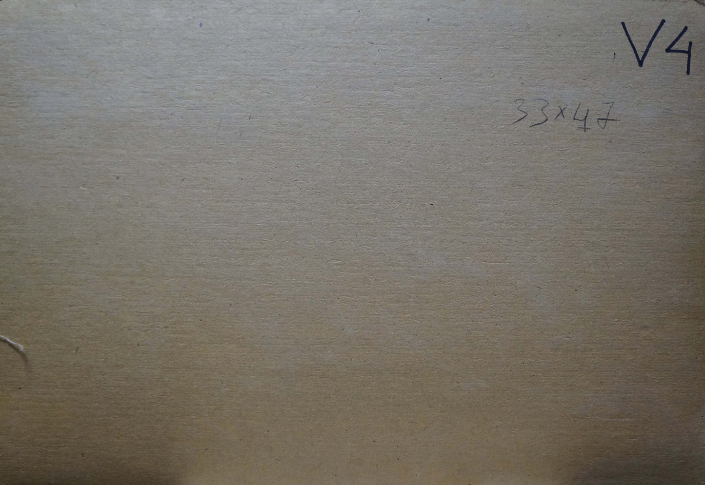 Back of Sevastyanov Viktor Grigorievich animals graze oil painting v4 33x47 on beige paper
