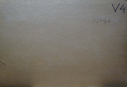 Back of Sevastyanov Viktor Grigorievich animals graze oil painting v4 33x47 on beige paper