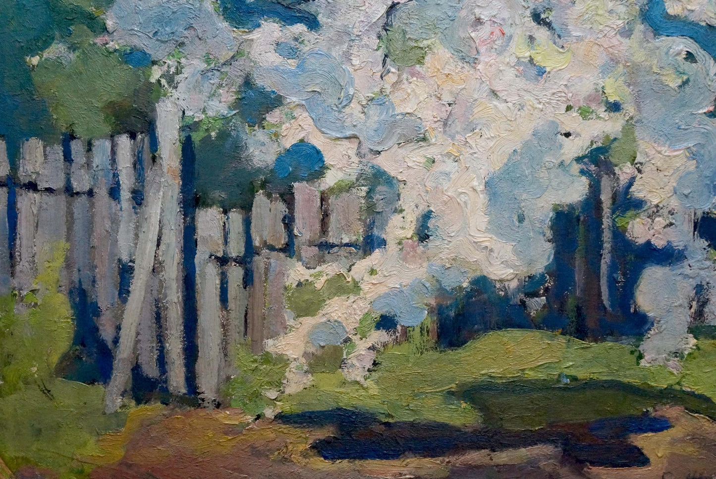 Oil painting of blooming apple tree by Zhurakovsky Victor Petrovich