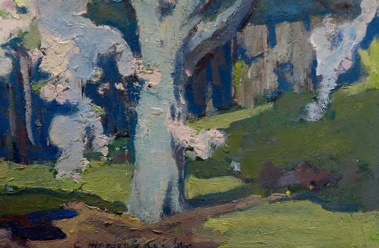 Oil painting of blooming apple tree by Zhurakovsky Victor Petrovich