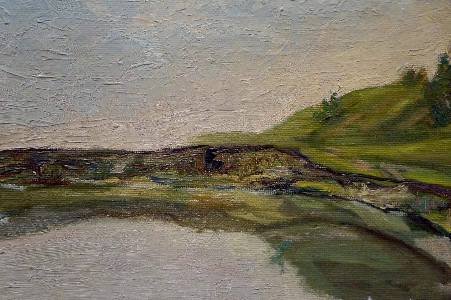 Oil painting Tender evening by Gnatyuk V. S., serene muted landscape