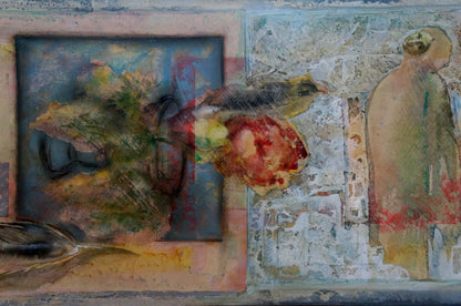 Abstract Still life Dobryy A oil painting with layered textures
