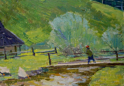 Oil painting Road to the Mountains by Sevastyanov Viktor Grigorievich