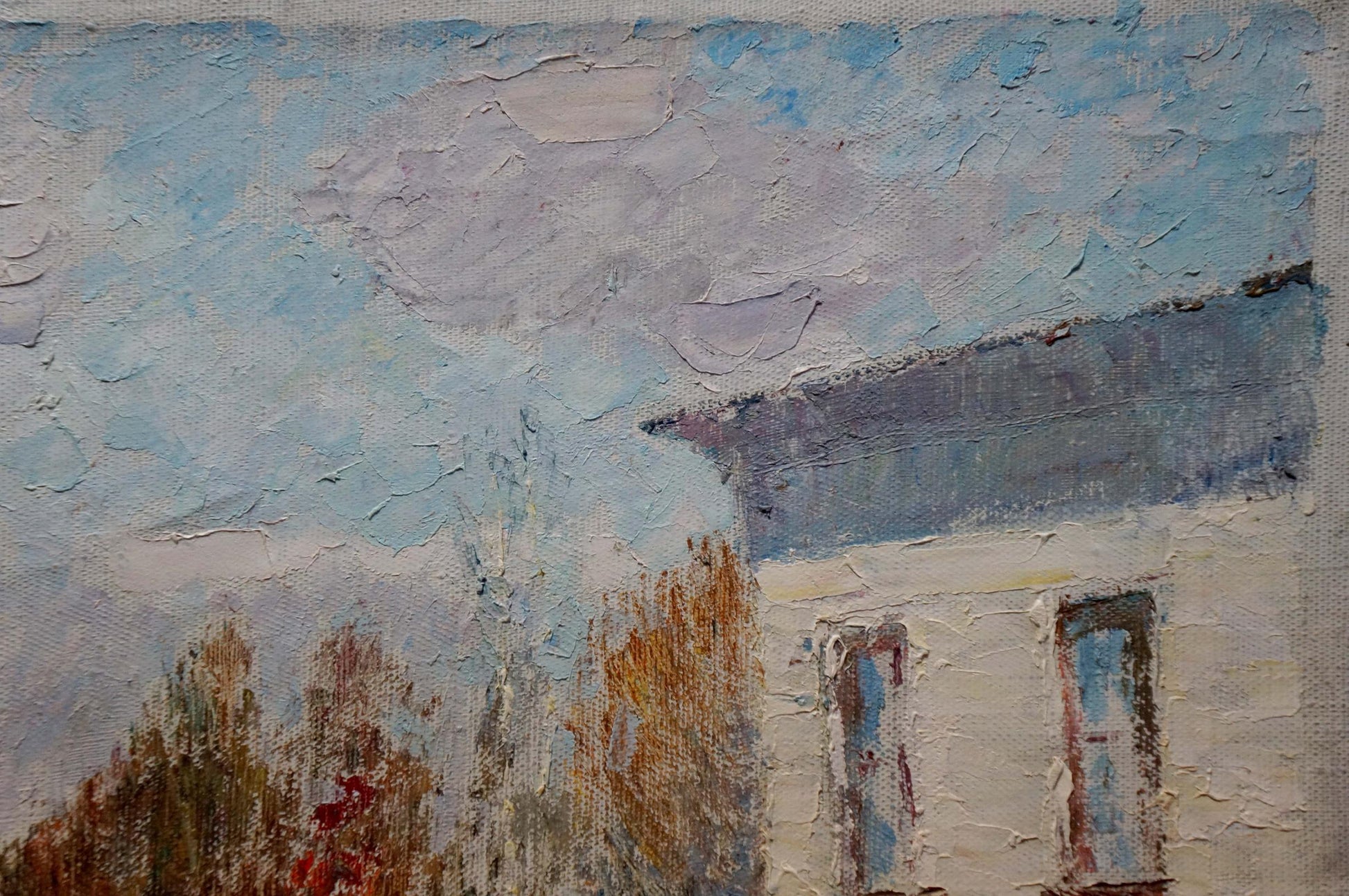 Textured impressionistic oil painting by Viktor Grigorievich Sevastyanov