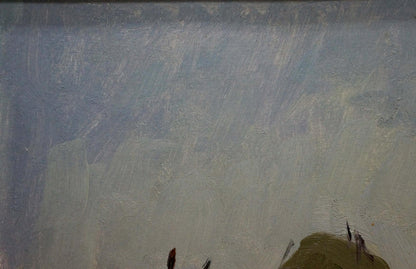 Oil painting Near the shore by Pianida Boris Nikitich in pale blue-gray hues