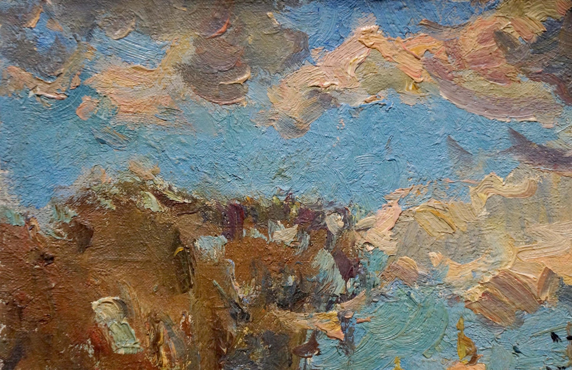 Oil painting Autumn cloudy day by Viktor Sevastyanov