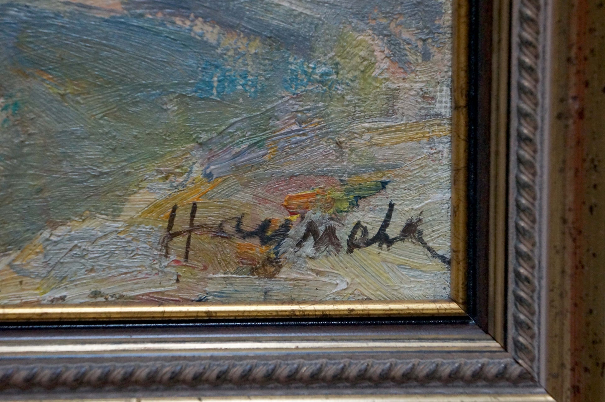 Signed Oil painting Roses by Naumova Tamara Sergeevna in gold frame