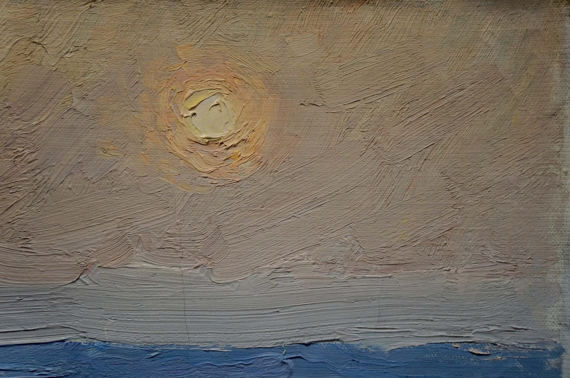 Oil painting Sunset landscape by Sevastyanov Viktor Grigorievich
