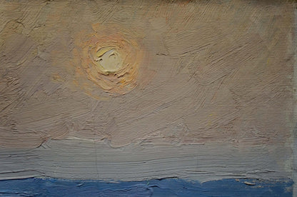 Oil painting Sunset landscape by Sevastyanov Viktor Grigorievich