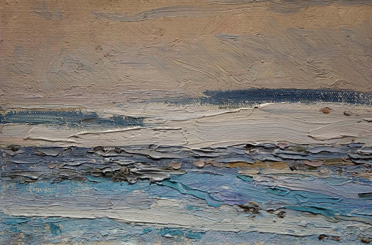 Textured oil painting of Sea landscape by Sevastyanov Viktor Grigorievich