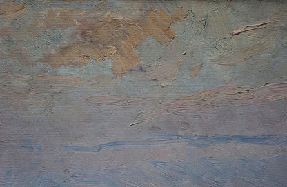 Oil painting Sea landscape by Sevastyanov Viktor Grigorievich with impasto brushstrokes