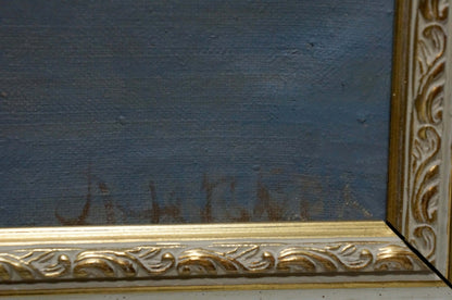 Gold ornate frame with Oil painting Landscape by Nevkrytyy Denys Nykyforovych