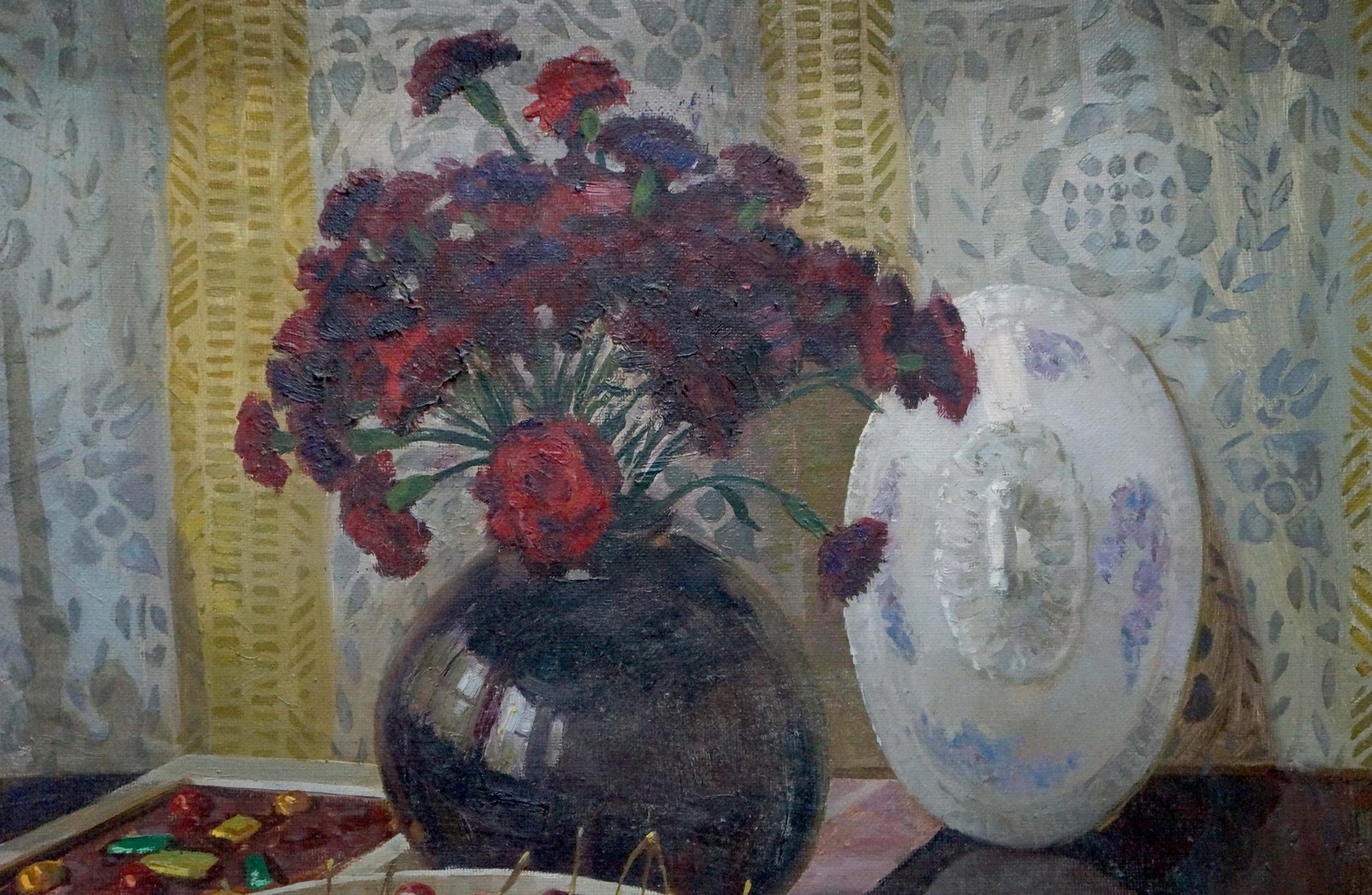 Oil painting still life with cherries by Ozernikov Vladimir Borisovich