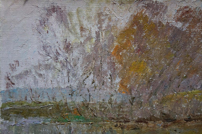 Oil painting of forest landscape by Sevastyanov Viktor Grigorievich