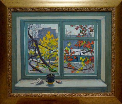 Oil painting View from the window by Vlasov Vladimir Grigorievich