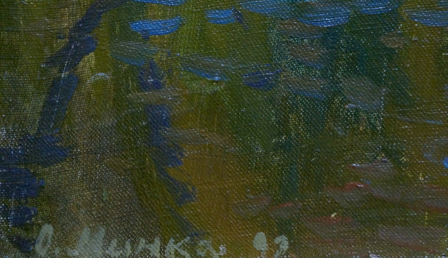 Oil painting Summer landscape by Mynka Alexander Fedorovich