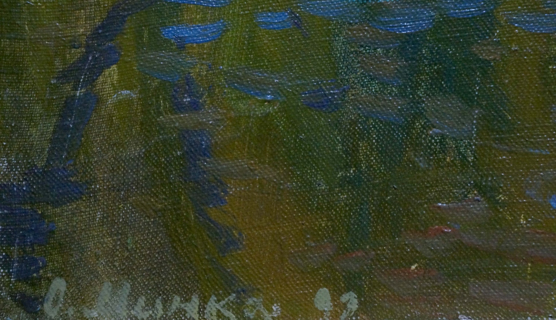 Oil painting Summer landscape by Mynka Alexander Fedorovich