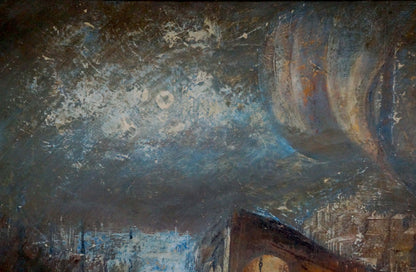 Abstract oil painting City on the ship Zebek by Vladimir Evgenyevich