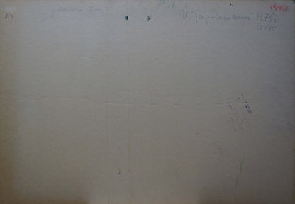 Back of Isaak Iosifovich Tartakovsky Gardens oil painting with handwritten ink notes