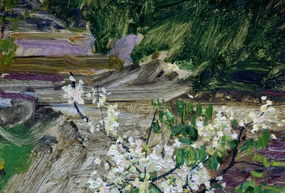 Oil painting Still life by Stolyarenko Petr Kuzmich with white blossoms