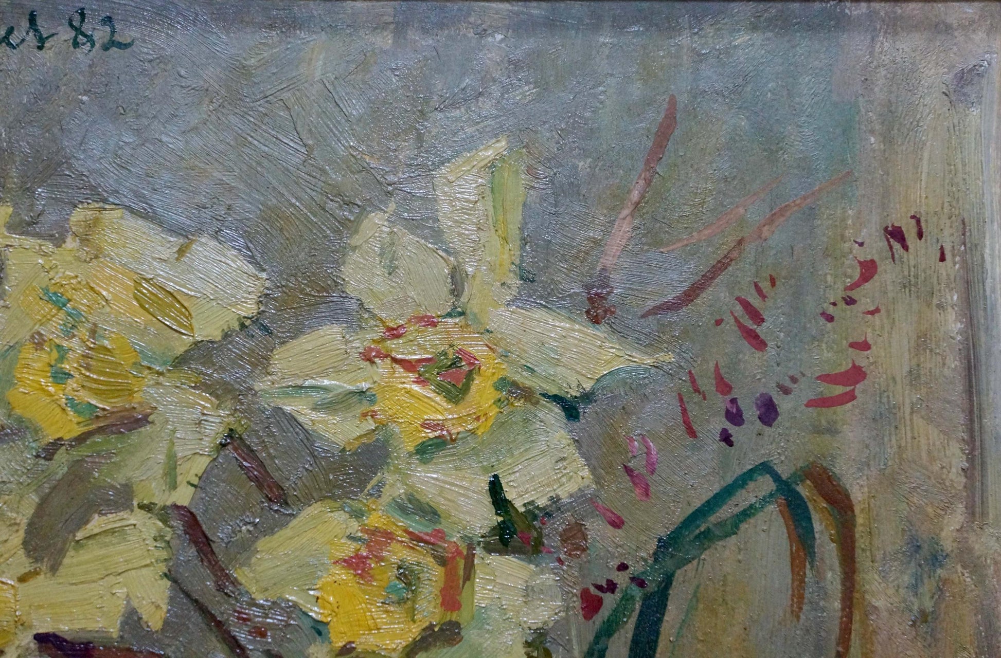 Oil painting Still life by Grigoryev Sergey Alekseevich: vibrant yellow daffodils