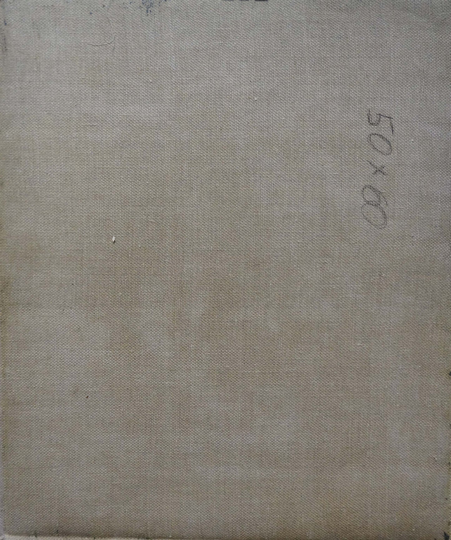 Back of oil painting Minka Alexander Fedorovich on beige linen canvas