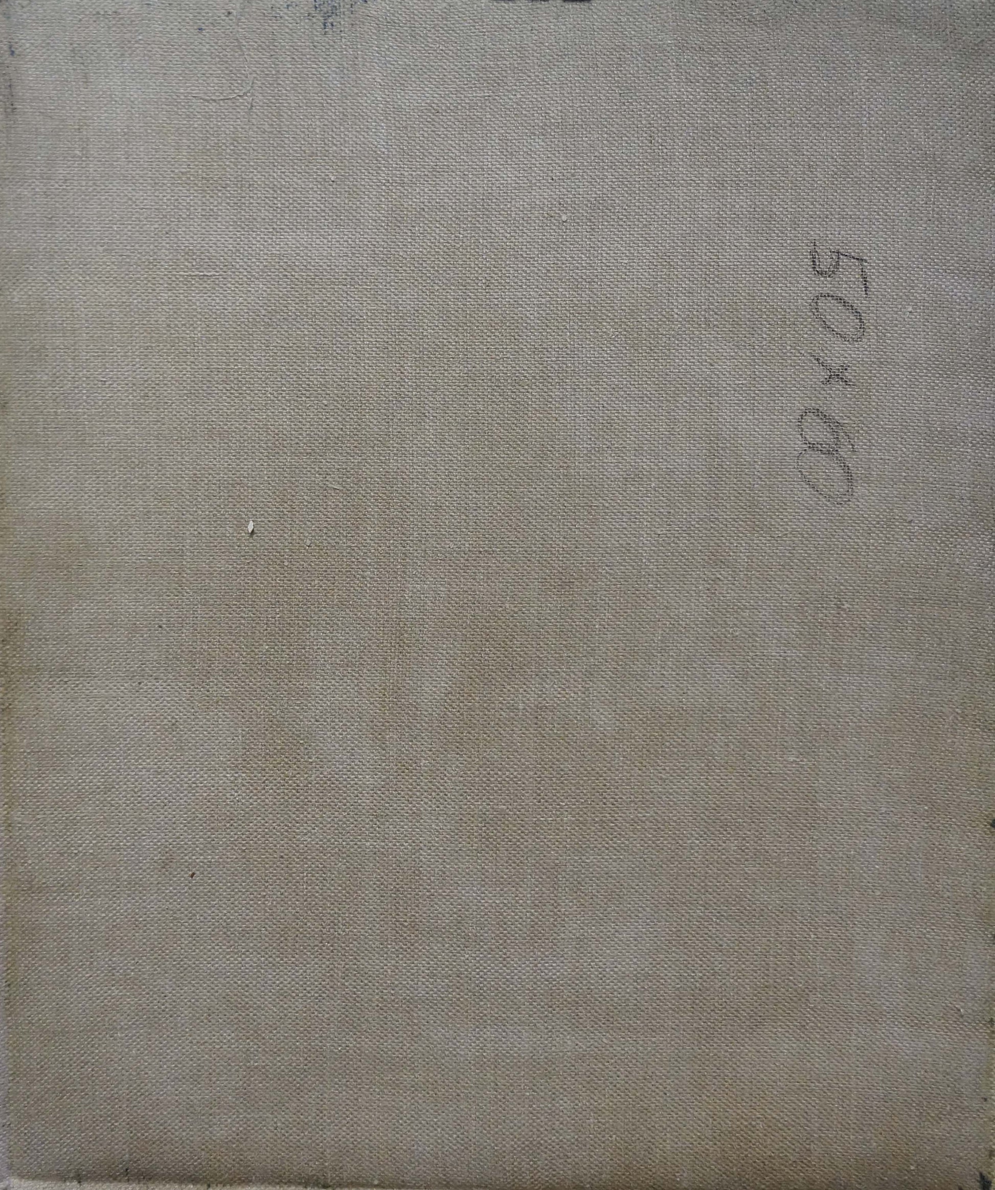Back of oil painting Minka Alexander Fedorovich on beige linen canvas