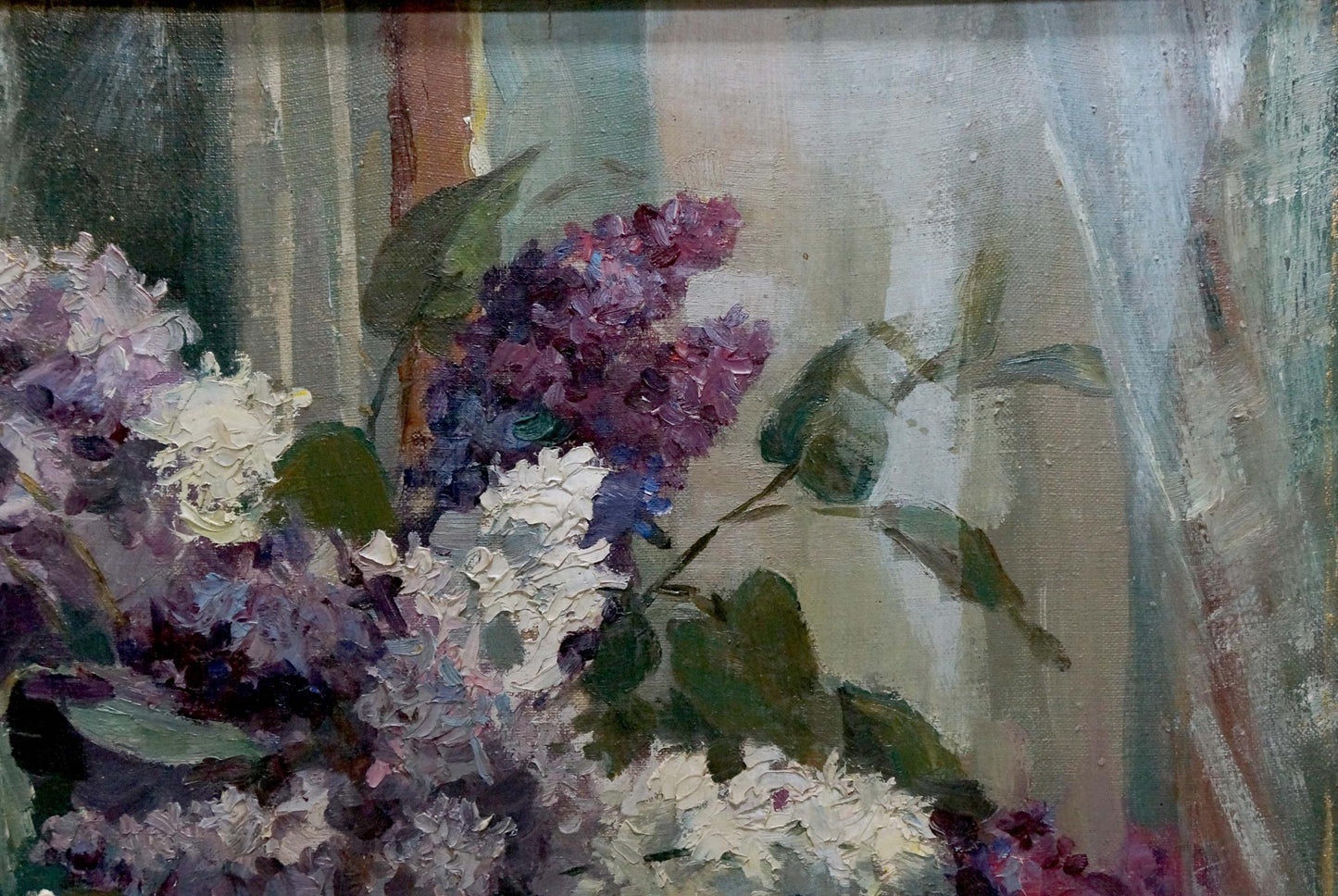 Oil painting Lilac by Alexander Khorov with purple lilacs