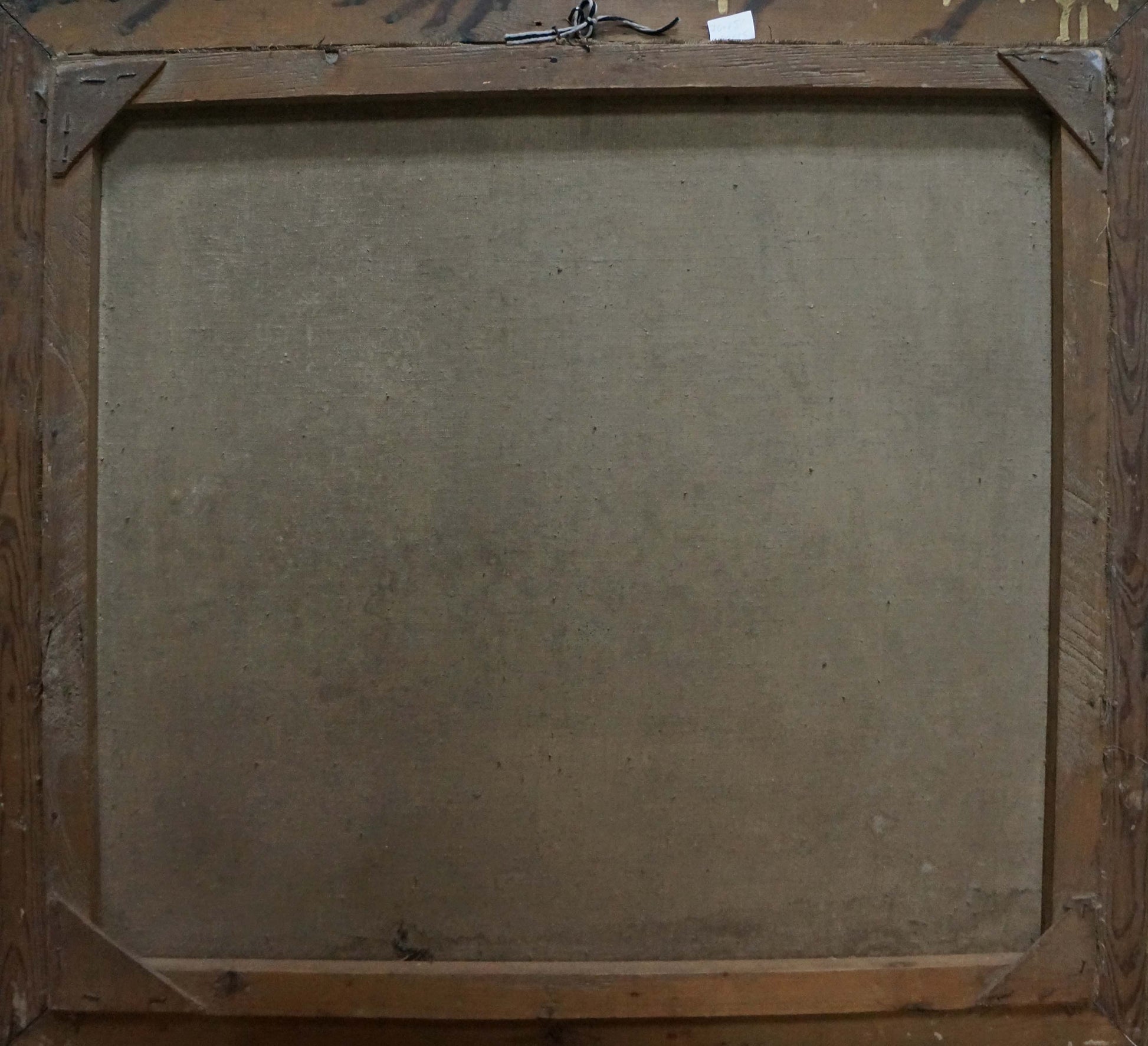 Back of Lilac oil painting by Alexander Khorov with wooden frame and beige canvas