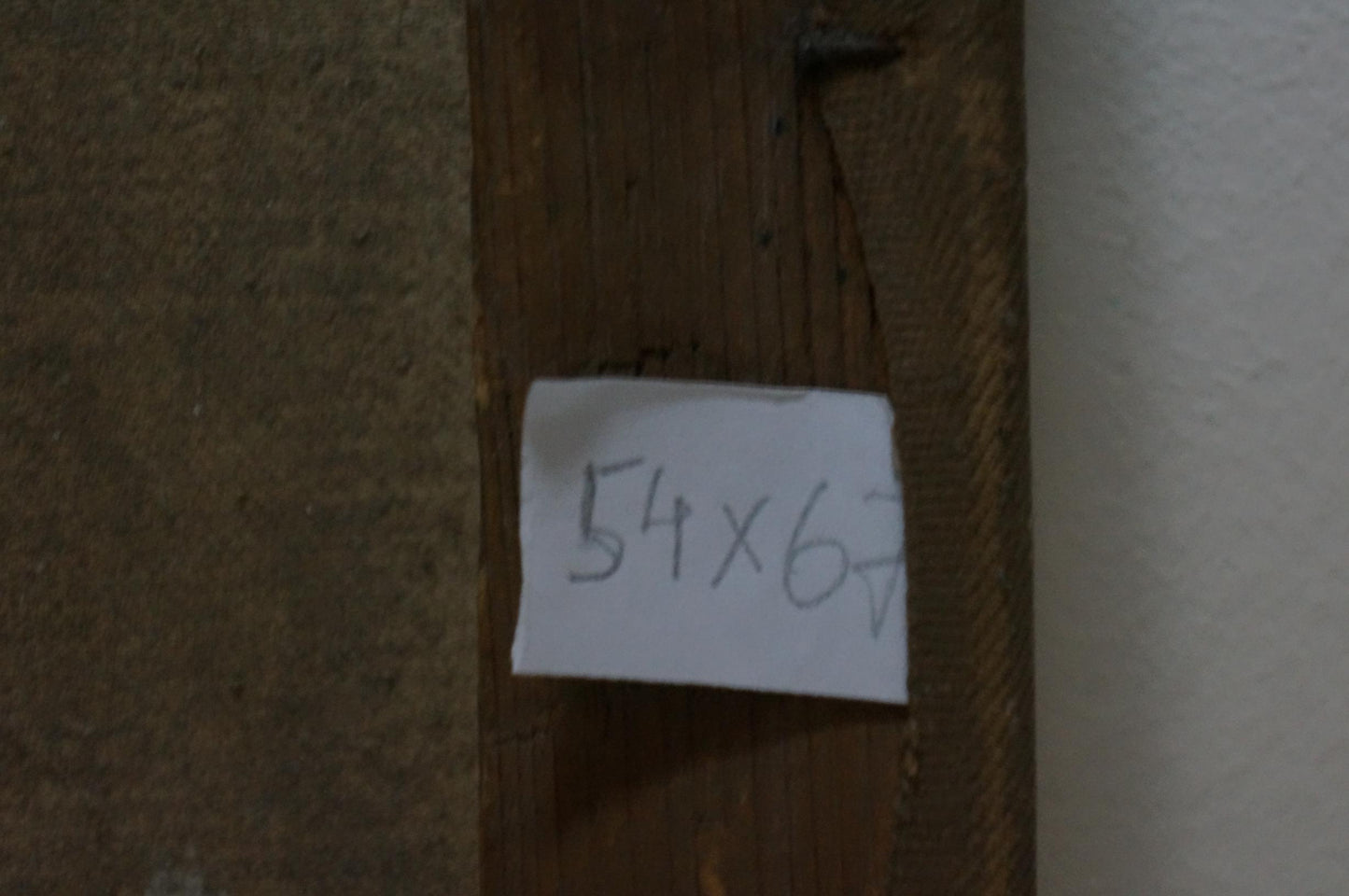 Back of oil painting Is partying by unknown artist with note 54x67 on wood