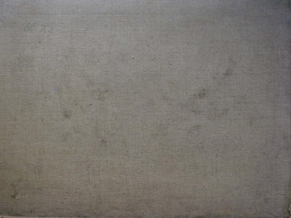 Textured muted gray canvas back of oil painting Village life in fields