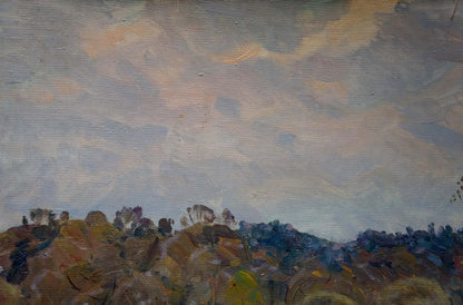 Oil painting Autumn by Tyukha Ivan Andreevich textured landscape