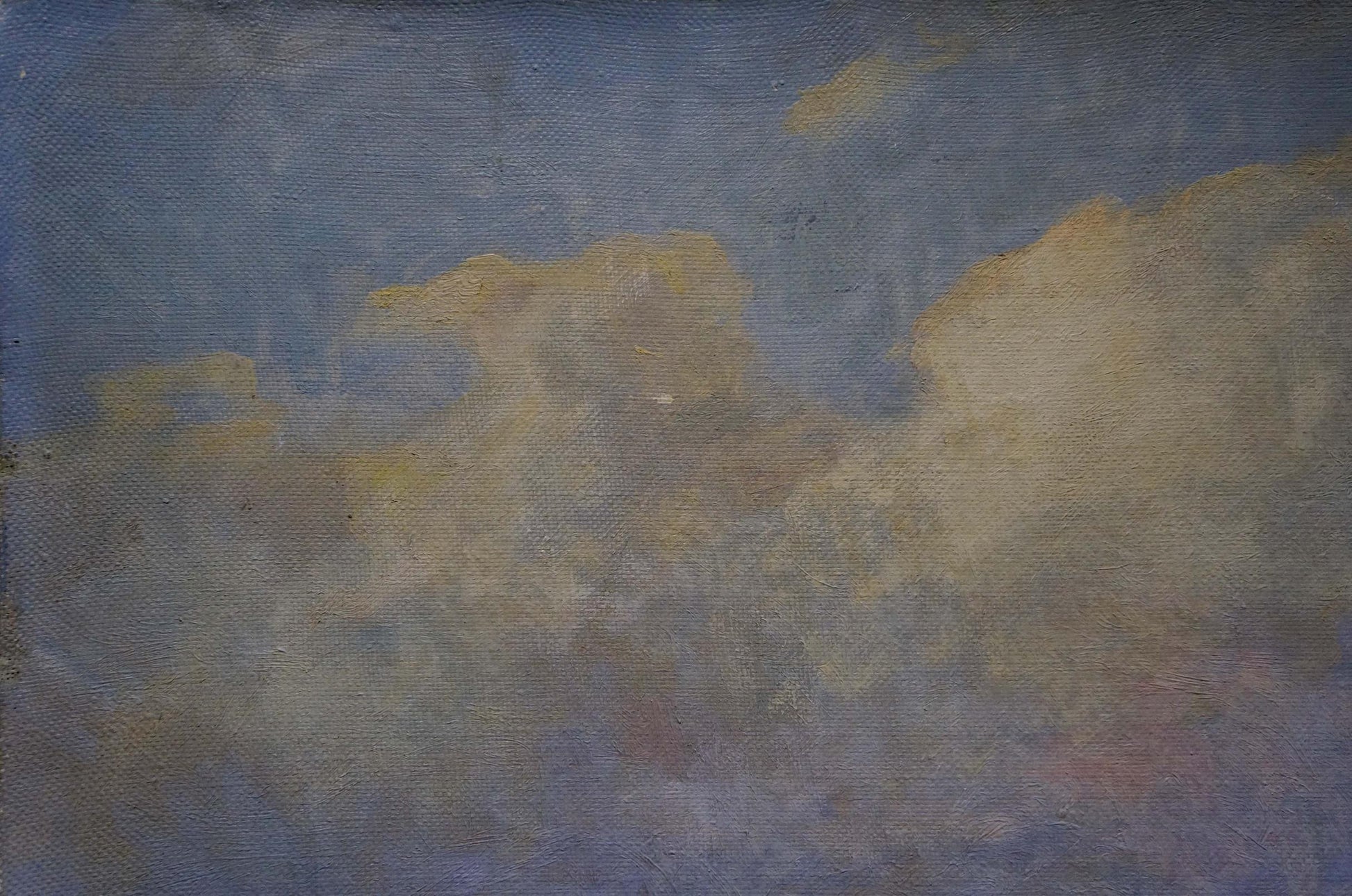 Oil painting by Kucherov Alexander Alexandrovich: clouds over bay landscape