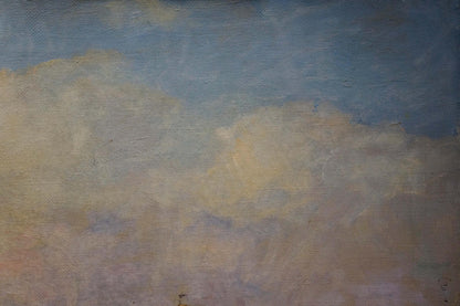 Impressionistic oil painting by Kucherov Alexander Alexandrovich: sky with clouds over bay
